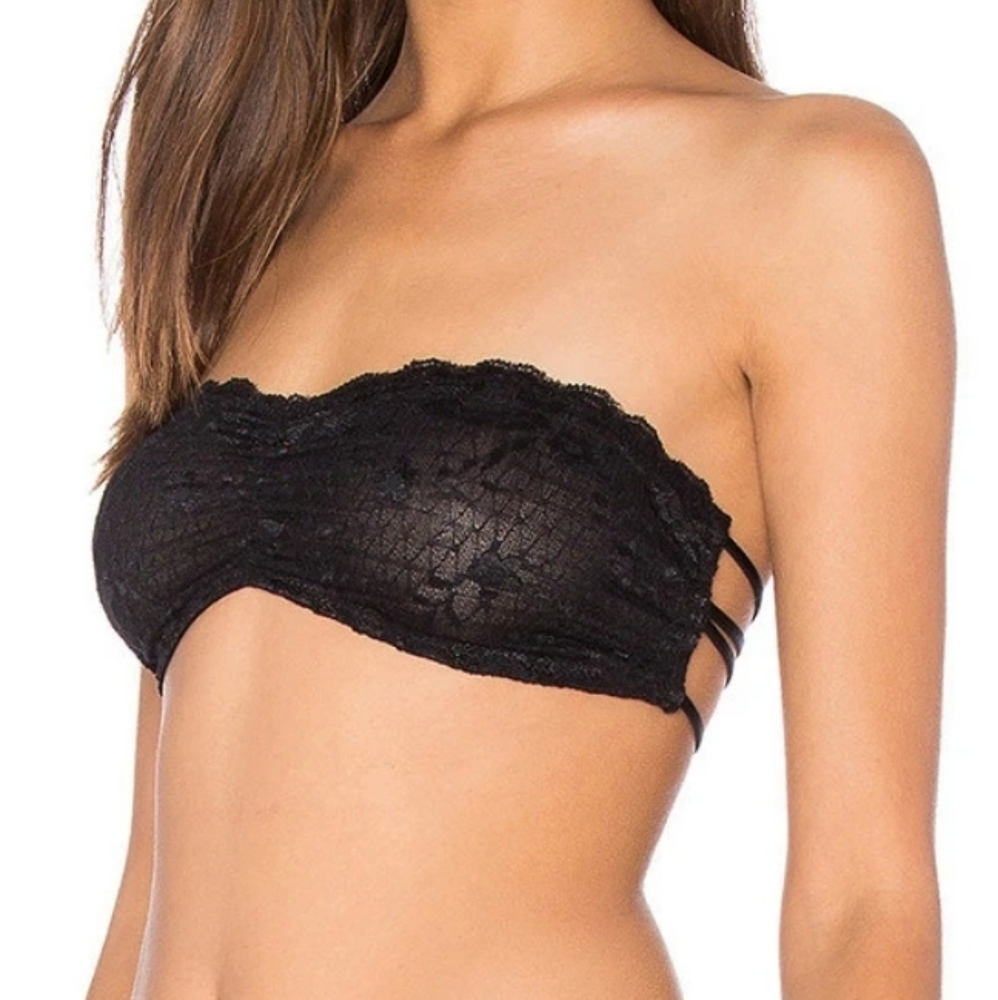 Free People Black Lace Bandeau